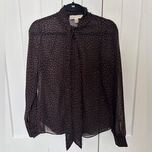 Michael Kors Black and Brown Blouse